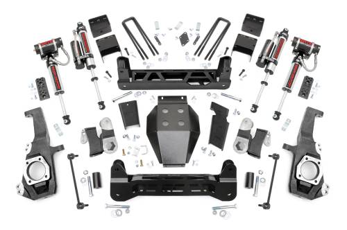 Rough Country - 10250 | Rough Country 5 Inch Lift Kit For Chevrolet Silverado / GMC Sierra 2500 HD & 3500 HD 4WD | NTD, No Factory Rear Overload Springs, Vertex Reservoir Shocks