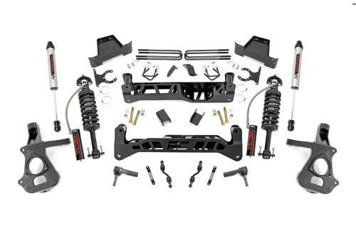 Rough Country - 18757 | 7 Inch GM Suspension Lift Kit w/ Vertex Coilovers, V2 Monotube Shocks