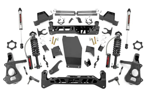 Rough Country - 17457 | 7 Inch GM Suspension Lift Kit w/ Vertex Coilovers & V2 Monotube Shocks