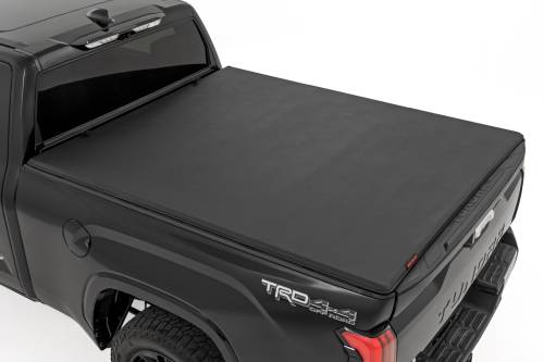 Rough Country - 41419660A | Rough Country Soft Tri-Fold Bed Cover Toyota Tundra 2WD/4WD | 6'7" Bed
