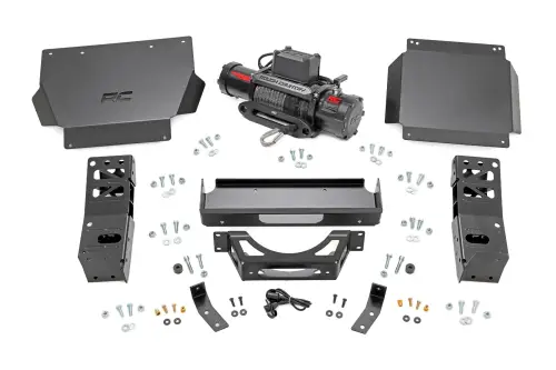 Rough Country - 10813 | Rough Country Hidden Winch Mount For Toyota Tacoma 4WD | With PRO95000S Winch