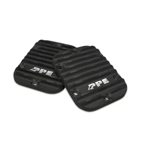 Pacific Performance Engineering - 128060020 | PPE Performance Heavy-Duty Cast Aluminum PTO Side Plate Cover For GM 6.6L Duramax | Black Finish