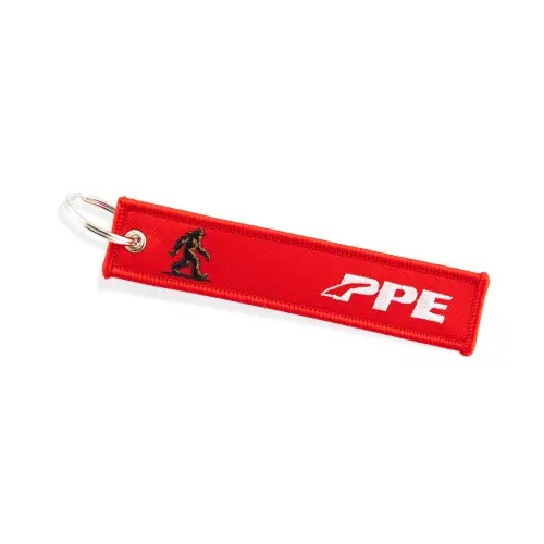 Pacific Performance Engineering - 588982806 | PPE Performance Remove Before Flight Key Chain | Red Fabric with White Embroidery & Sasquatch