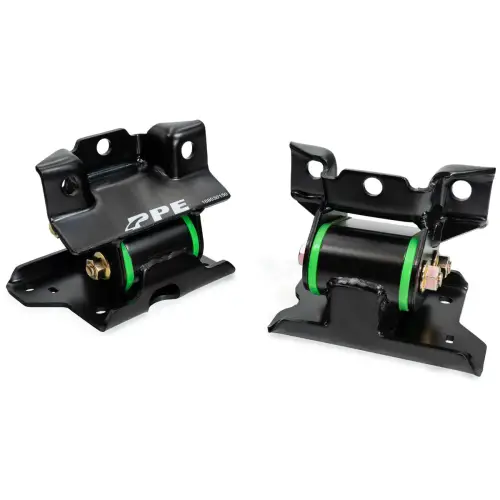 Pacific Performance Engineering - 168030150 | PPE Performance Engine Mount Kit With Silicone Bushings For GM 6.6L Duramax | Green Finish