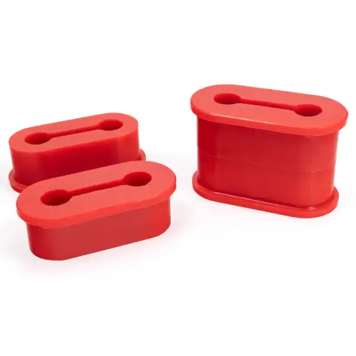 Pacific Performance Engineering - 168030174 | PPE Performance Silicone Bushings Replacement For PPE Engine Mounts For GM 6.6L Duramax | Red Finish