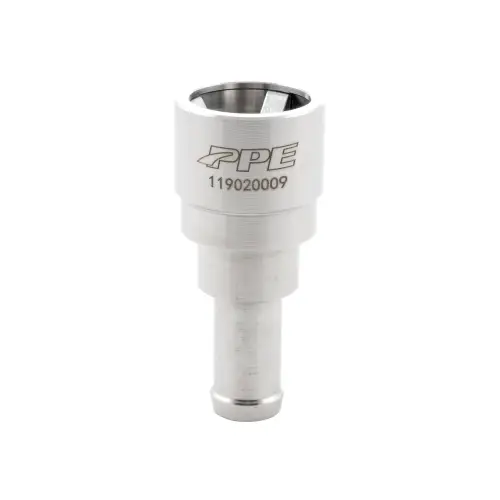 Pacific Performance Engineering - 119020009 | PPE Performance Stainless Steel Heater Hose Connector - 5/8 Inch Hose To 3/4 Inch Tube For GM
