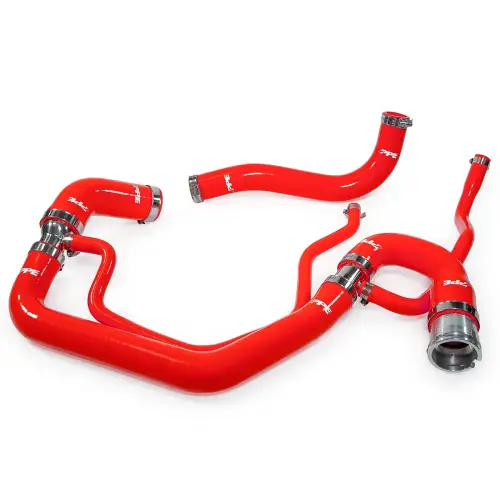 Pacific Performance Engineering - 119021200 | PPE Performance Silicone Upper And Lower Coolant Hose Kit For GM 6.6L Duramax | Red Finish