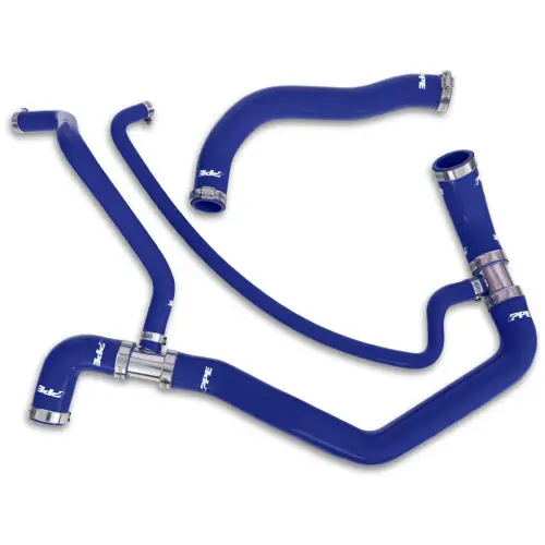 Pacific Performance Engineering - 119022100 | PPE Performance Silicone Upper And Lower Coolant Hose Kit For GM 6.6L Duramax | Blue Finish