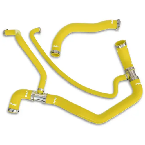 Pacific Performance Engineering - 119024100 | PPE Performance Silicone Upper And Lower Coolant Hose Kit For GM 6.6L Duramax | Yellow Finish