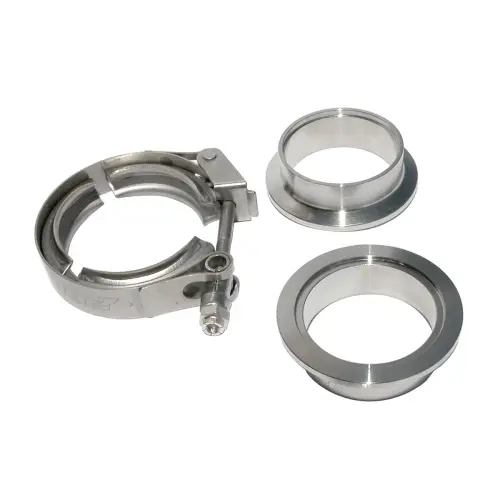 Pacific Performance Engineering - 517120003 | PPE Performance QR 304 Stainless Steel V-Band - 3 Piece Set (1C 1M 1F) | 2.00 Inch Dimensions