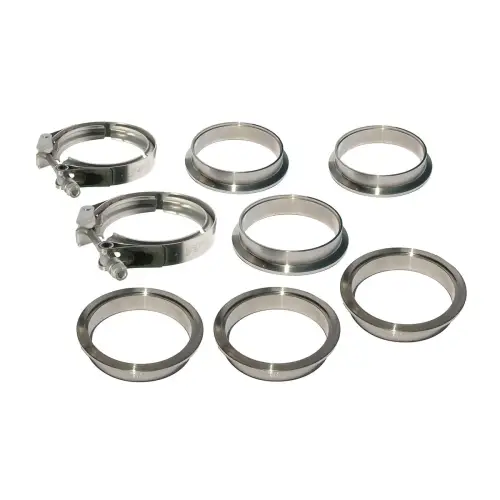 Pacific Performance Engineering - 517127508 | PPE Performance QR 304 Stainless Steel V-Band - 8 Piece Set (2C 3M 3F) | 2.75 Inch Dimensions