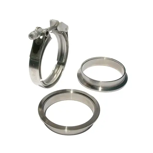 Pacific Performance Engineering - 517132503 | PPE Performance QR 304 Stainless Steel V-Band - 3 Piece Set (1C 1M 1F) | 3.25 Inch Dimensions