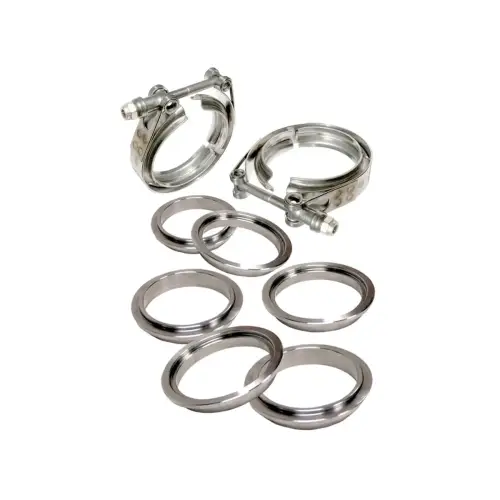 Pacific Performance Engineering - 517335008 | PPE Performance Standard 304 Stainless Steel V-Band - 8 piece Set (2C 3M 3F) | 3.5 Inch Dimensions