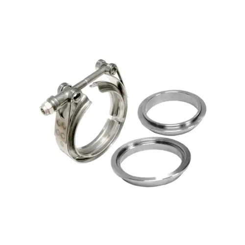 Pacific Performance Engineering - 517435003 | PPE Performance Standard 304 Stainless Steel Clamps - Aluminum Flanges - 3 piece Set (1C 1M 1F) 3.50 Inch Dimensions