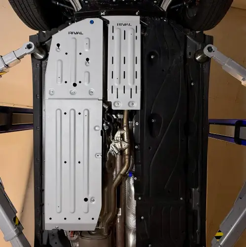 RIVAL 4X4 - 2333.1896.1 | RIVAL Aluminum Passenger Underside Skid Plate For Ford Maverick Hybrid 2WD AWD