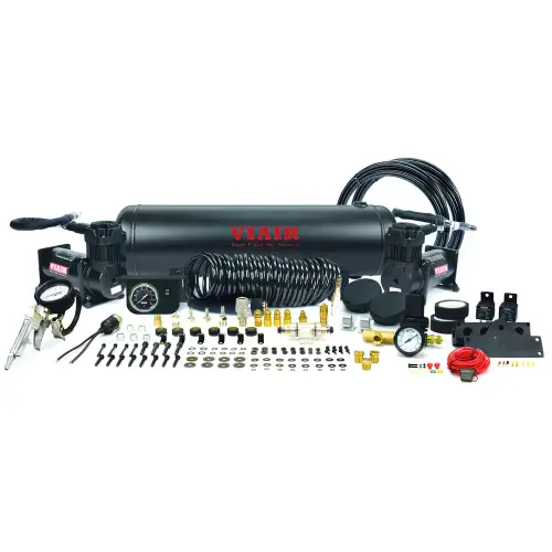 VIAIR - 20014 | VIAIR Dual 380C Onboard Air System | Black, 200 PSI, 2.54 CFM, 44 Amp, 12V, 2.5 Gallon Tank