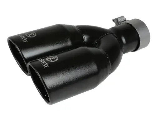 Afe - Advance Flow Engineering - 49T25374-B121 | aFe Power Takeda 2.5 Inch 304 Stainless Steel Exhaust Tip | Black Tip, 2.5 Inch In x 3.5 Inch Out x 12 Inch Length Bolt-On