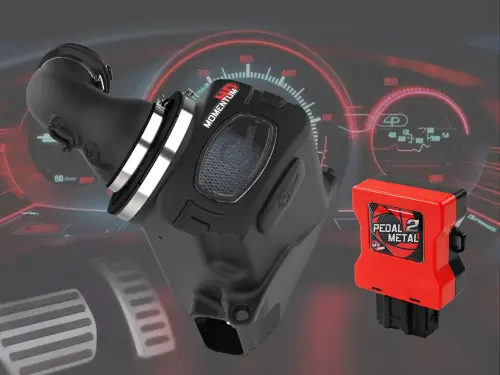 Afe - Advance Flow Engineering - 50-70121TBP | aFe Power Pack Stage 3 - Momentum HD Cold Air Intake System With Pro 10R Filter + Pedal 2 Metal Throttle Enhancer For Cadillac/Chevrolet/GMC Trucks & SUVs L6-3.0L (td) LM2/LZ0