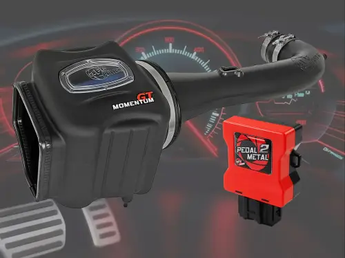 Afe - Advance Flow Engineering - 54-74110-BP | aFe Power Pack Stage 3 - Momentum GT Cold Air Intake System With Pro 5R Filter + Pedal 2 Metal Throttle Enhancer For Cadillac Escalade / Chevrolet Silverado 1500, Suburban & Tahoe / GMC Sierra 1500, Yukon & Yukon XL 5.3L/6.2L