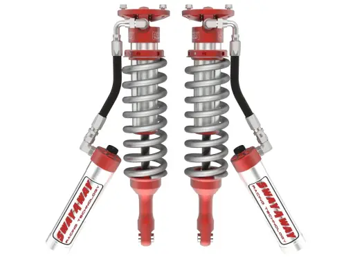 Afe - Advance Flow Engineering - 101-5600-19-CA | aFe Power Sway-A-Way 2.5 Front Coilover Kit With Remote Reservoirs & Compression Adjusters (Extended Travel) For Toyota 4Runner/FJ Cruiser/Tacoma