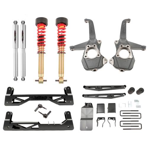 Belltech - 150210TPC | Belltech 6-8 Inch Complete Lift Kit with Trail Performance Coilovers & Shocks (2019-2025 Silverado, Sierra 1500 2WD/4WD)