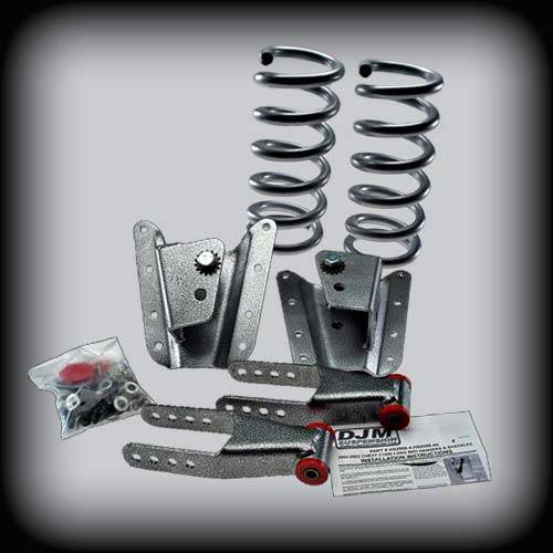 DJM Suspension - DJMEH2598-24S | DJM Suspension 2 Inch Front / 4 Inch Rear Lowering Kit for 2002-2006 Silverado, Sierra 1500 2WD | Long Bed ONLY (Shocks Included)
