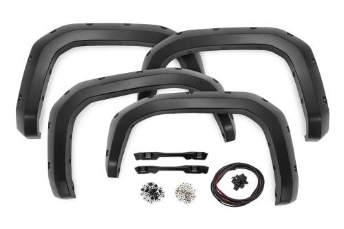 Rough Country - F-T12421-4Z2 | Rough Country Pocket Fender Flares For Toyota Tacoma 2WD/4WD | Mudbath