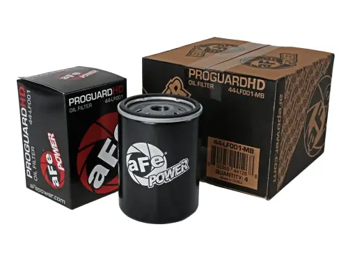 Afe - Advance Flow Engineering - 44-LF002-MB | AFE Power PROGUARD Oil Filter, 4 Pack For Chevrolet Silverado 2500 HD & 3500 HD / GMC Sierra 2500 HD & 3500 HD