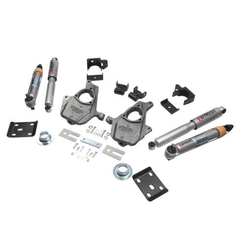 Belltech - 1015SP | Belltech 3 or 4 Inch Front / 7 Inch Rear Complete Lowering Kit with Street Performance Shocks (2016-2018 Silverado/Sierra 1500 Standard Cab 2WD)