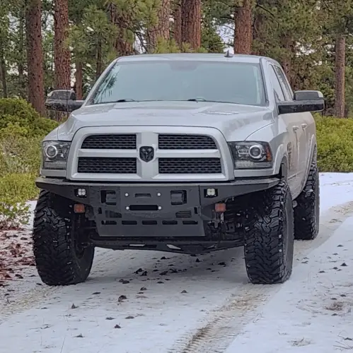 Thuren Fabrication - TF-FBMPR-1012-W | Thuren Fabrication Modular Front Winch Bumper For Ram 3500 | For OEM Unmodified Fenders