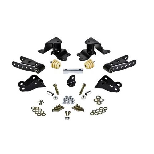 Belltech - 6505 | Belltech 4" Drop Leaf Spring Shackle & Hanger Kit (Front Hanger/Rear Shackle)