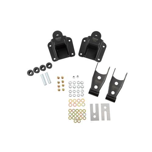 Belltech - 6592 | Belltech 4" Drop Leaf Spring Shackle & Hanger Kit (Front Hanger/Rear Shackle)