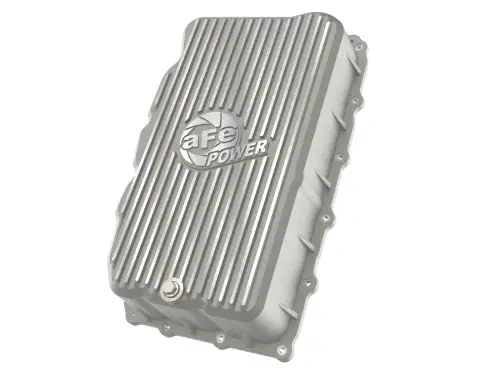 Afe - Advance Flow Engineering - 46-71420A | aFe Power Street Series Transmission Pan, Raw With Machined Fins For GM Trucks/SUVs L6-3.0L (td) LM2/LZ0