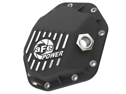 Afe - Advance Flow Engineering - 46-71430B | aFe Power Pro Series Front Differential Cover, Black With Machined Fins For GM Trucks/SUVs (AAM 8.0 IFS)