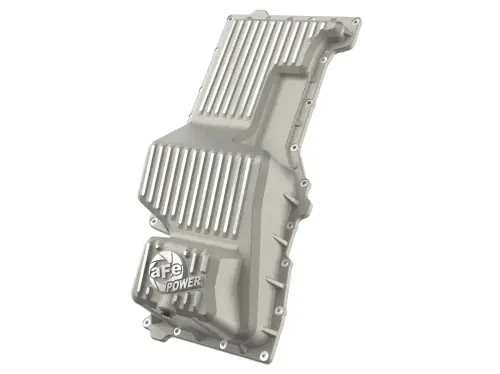Afe - Advance Flow Engineering - 46-71440A | aFe Power Street Series Engine Oil Pan, Raw With Machined Fins For GM Trucks/SUVs L6-3.0L (td) LM2/LZ0