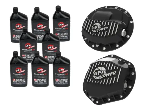Afe - Advance Flow Engineering - 46-7701AB | aFe Power Front & Rear Differential GUARD Package, With Oil For RAM Diesel Trucks L6 (AAM 9.25-12 & AAM 11.5/11.8-14)