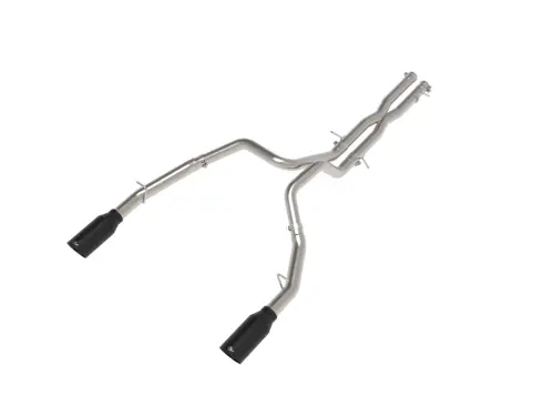 Afe - Advance Flow Engineering - 49-32087-B | aFe Power Vulcan Series 3 To 3-1/2 Inch, 304 Stainless Steel Cat-Back Exhaust System With Black Tip For RAM 1500 RHO L6-3.0L (tt)