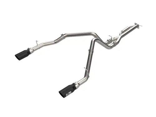 Afe - Advance Flow Engineering - 49-32088-B | aFe Power Vulcan Series 3 Inch, 304 Stainless Steel Cat-Back Exhaust System With Black Tip For RAM 1500 L6-3.0L (tt)