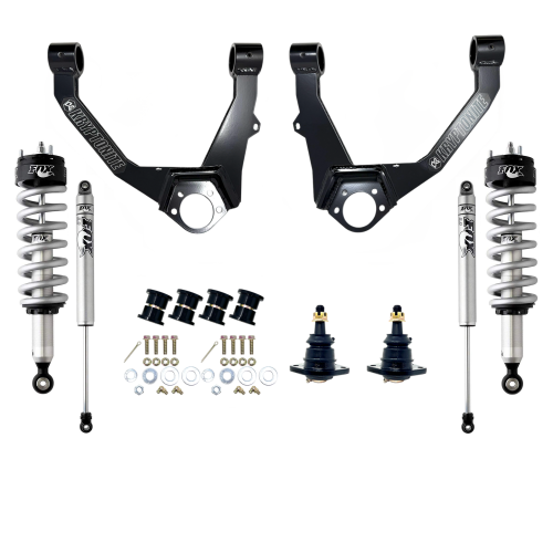 Kryptonite - KR12STAGE3FOX | Kryptonite Stage 3 leveling Kit w/ Fox Shocks (2007-2018 Silverado, Sierra 1500 | 2007-2018 Suburban, Tahoe, Yukon with OE Cast Steel Control Arms)