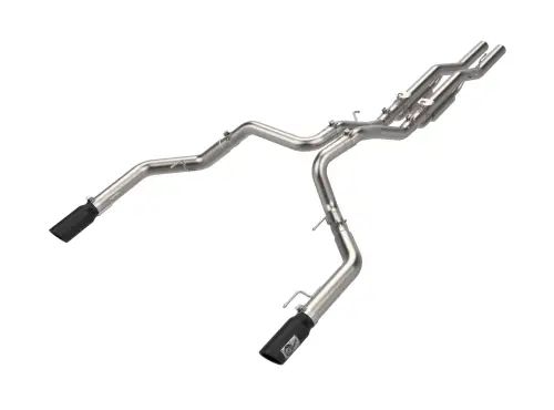 Afe - Advance Flow Engineering - 49-33151-B | aFe Power Vulcan Series 3 Inch To 3-1/2 Inch, 304 Stainless Steel Cat-Back Exhaust System With Black Tip For Ford F-150 Raptor/ Raptor R V6/V8