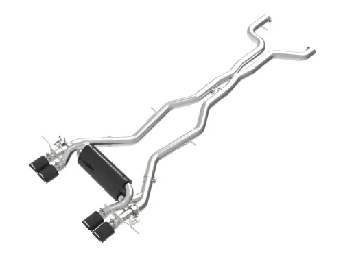 Afe - Advance Flow Engineering - 49-36353-C | aFe Power MACH Force-Xp 3 To 2-1/2 Inch, 304 Stainless Steel Cat-Back Exhaust System With Carbon Fiber Tip For BMW M2 (G87) L6-3.0L (tt) S58