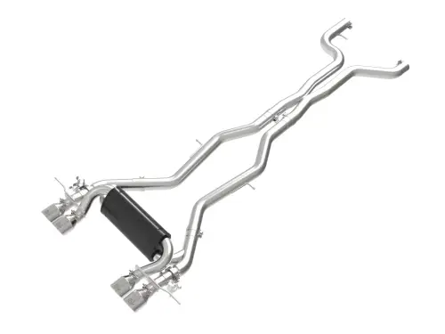 Afe - Advance Flow Engineering - 49-36353-P | aFe Power MACH Force-Xp 3 To 2-1/2 Inch, 304 Stainless Steel Cat-Back Exhaust System With Polished Tip For BMW M2 (G87) L6-3.0L (tt) S58