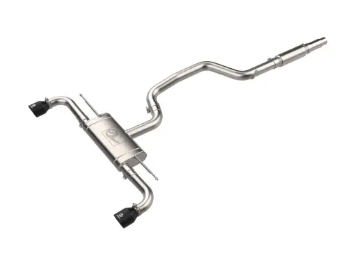 Afe - Advance Flow Engineering - 49-36454-B | aFe Power MACH Force-Xp 3 To 2-1/2 Inch, 304 Stainless Steel Cat-Back Exhaust System With Black Tip For Volkswagen GTI (MKVIII) L4-2.0L (t)
