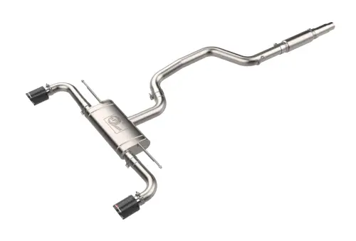 Afe - Advance Flow Engineering - 49-36454-C | aFe Power MACH Force-Xp 3 To 2-1/2 Inch, 304 Stainless Steel Cat-Back Exhaust System With Carbon Fiber Tip For Volkswagen GTI (MKVIII) L4-2.0L (t)