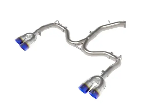 Afe - Advance Flow Engineering - 49-37039-L | aFe Power Takeda 3 To 2-1/2 Inch, 304 Stainless Steel Axle-Back Exhaust System With Blue Flame Tips For Kia Forte GT L4-1.6L (t)