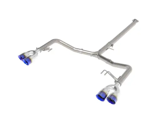 Afe - Advance Flow Engineering - 49-37043-L | aFe Power Takeda 3 To 2-1/2 Inch, 304 Stainless Steel Axle-Back Exhaust System With Blue Flame Tip For Kia K5 GT L4-2.5L (t)
