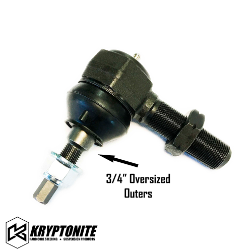 Kryptonite - KRTR12-FT | Kryptonite Death Grip Tie Rods | Oversized Stud, Lift Spindle (1999-2006 GM 1500 PU/SUV)