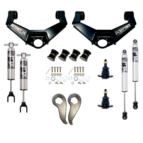 Kryptonite - KR11STAGE3FOXHTO | Kryptonite Stage 3 Leveling Kit With Fox 2.5 HTO Shocks For 2011–2019 Chevy/GMC 2500HD/3500HD