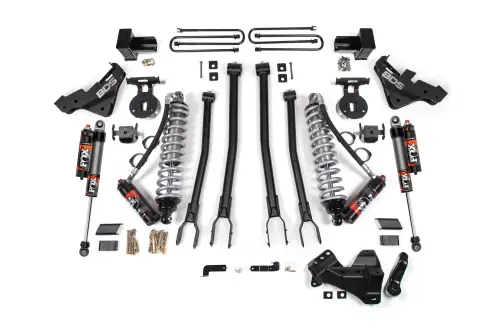 BDS Suspension - BDS1225PPS | BDS Suspension 4 Inch Lift Kit 4-Link Fox 2.5 Performance Elite Coil-Over Conversion For Ford F-450 Super Duty 4WD | Fox 2.5 Performance Series HTO Shocks