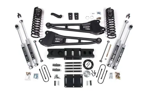 BDS Suspension - BDS2142H | BDS Suspension 6 Inch Lift Kit With Radius Arms For Ram 3500 4WD Diesel | 4 Inch Block Kit | 6 Bolt Index Ring | NX2 Nitro Series Shocks